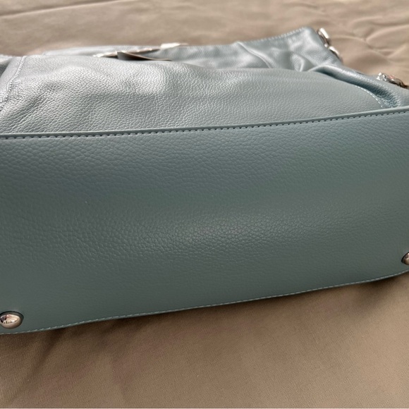 Bostanten Women Blue Leather Hobo Bag Shoulder Strap Tote Large Crossbody NEW - Picture 9 of 10